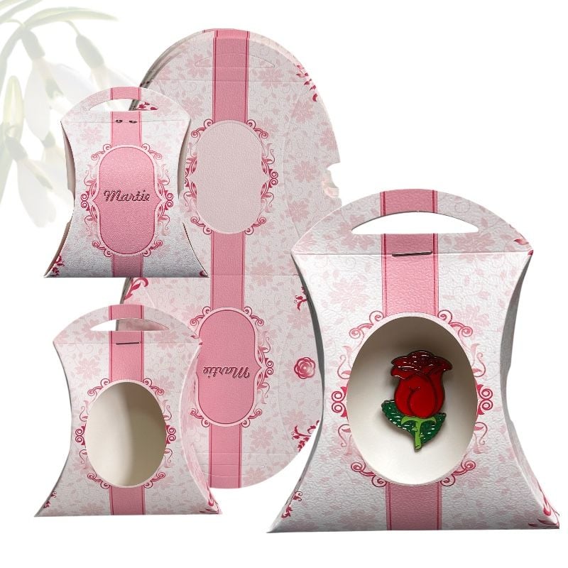 Cutiuțe din carton pliabile pentru broșe și mărțișoare, 5,5 x 9.7 x 3cm  – set 100 buc., en-gros