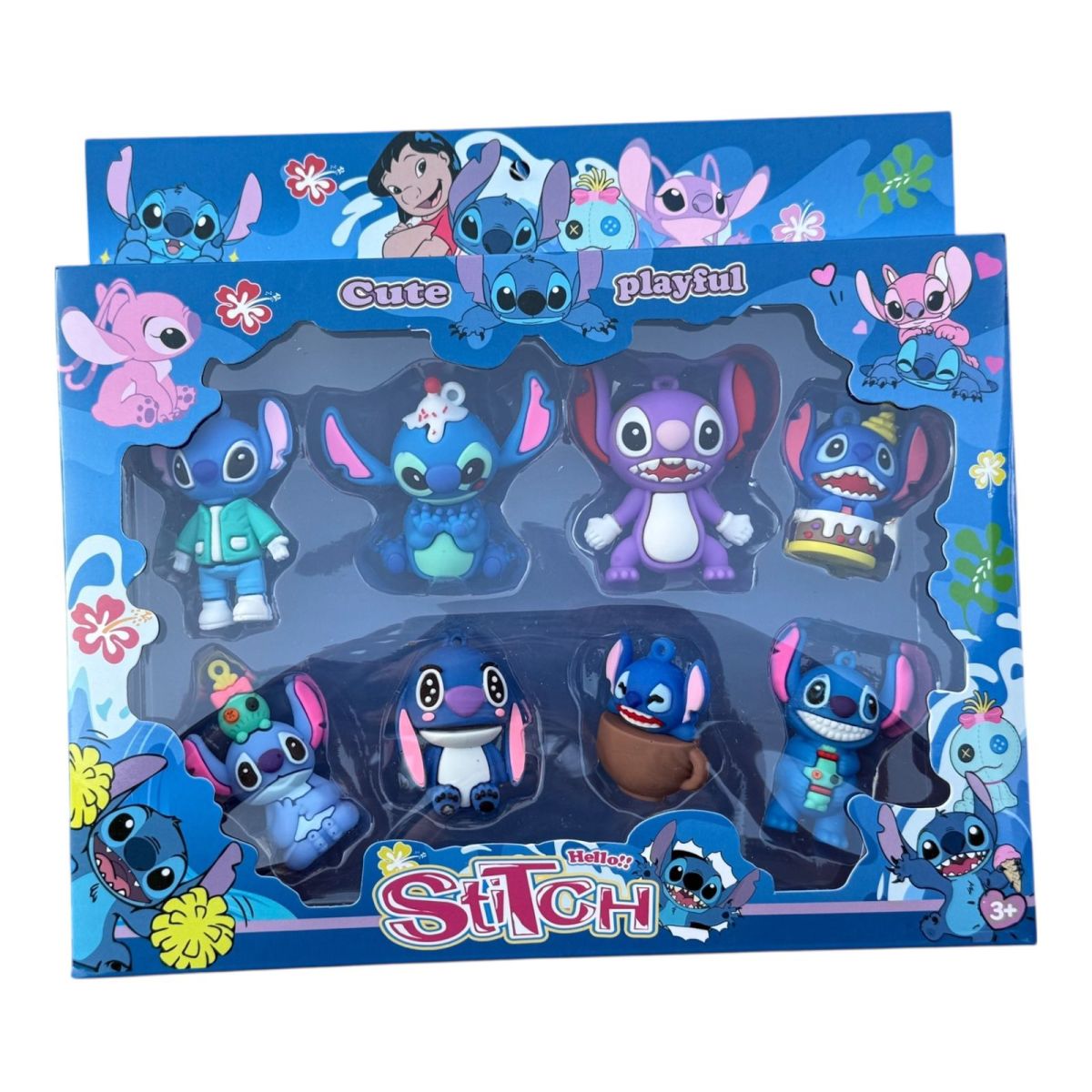 Set 8 figurine din silicon, animalut dragalas, multicolor,  en-gros