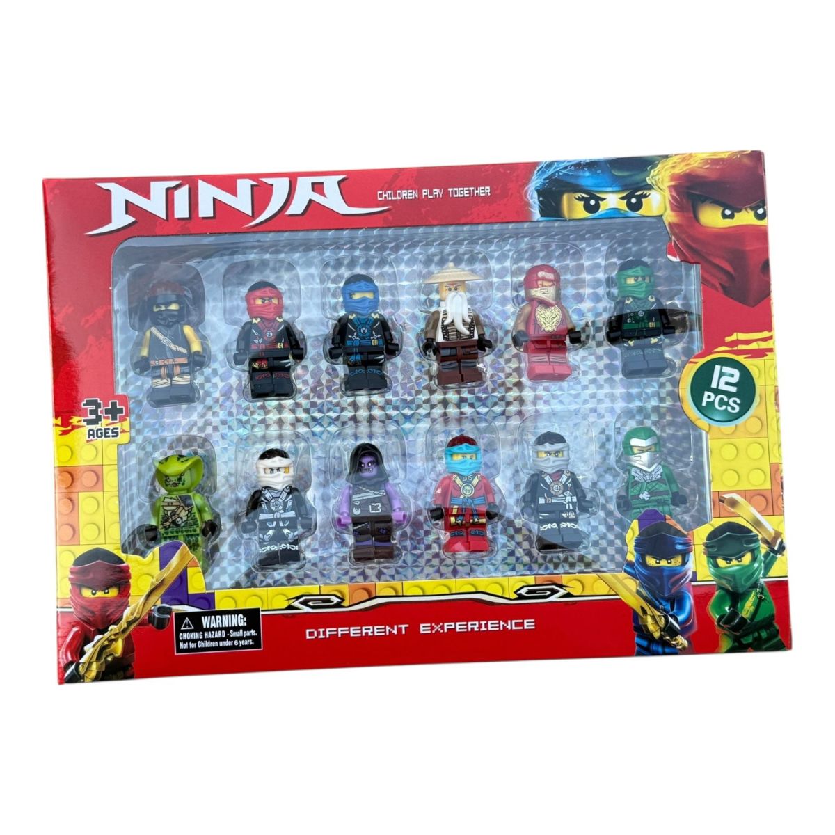 Set 12 figurine compatibile cu platforme de cosntruit, luptator ninja, multicolor, en-gros