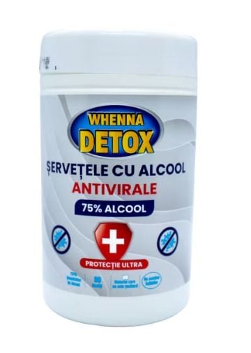 Servetele umede dezinfectante antivirale, cutie, 80 buc