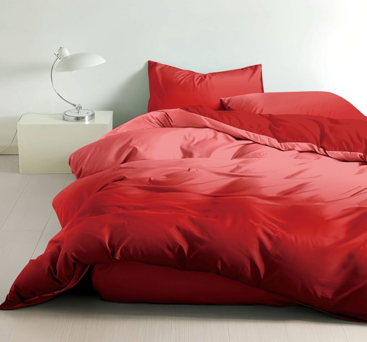 Set Lenjerie de Finet Premium, 4 piese, pat dublu 180x200 cm, Cearceaf de pat cu Elastic, Model 3