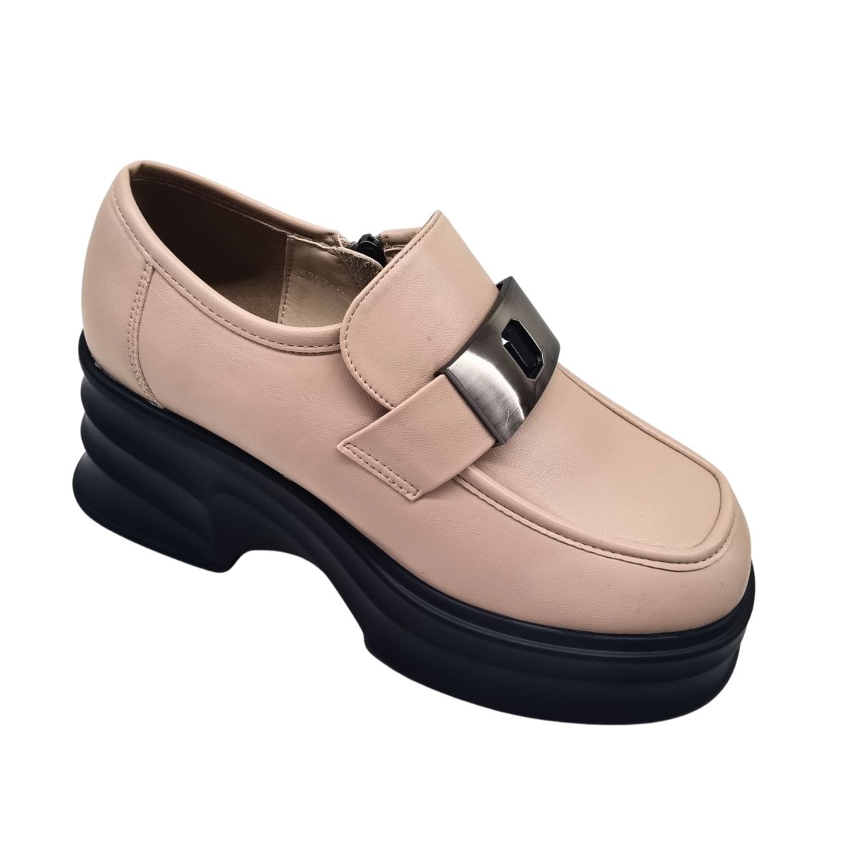Pantofi Casual Elegant, Talpa Inalta, Catarama Metalica cu Detaliu Stralucitor,Piele ecologica+Denim, Engross, Marimi 36-40, 8buc/bax