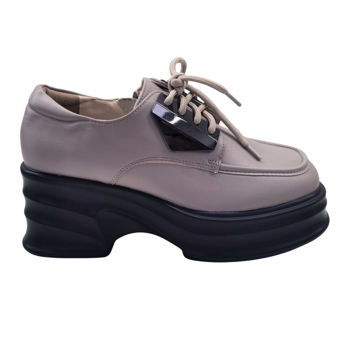 Pantofi Casual Elegant, Talpa Inalta, Inchidere SIret+Fermoar, Piele ecologica, Engross, Marimi 36-40, 8buc/bax