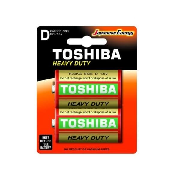 BATERIE R20 TOSHIBA ZINC BLISTER 2 BUC SIZE D