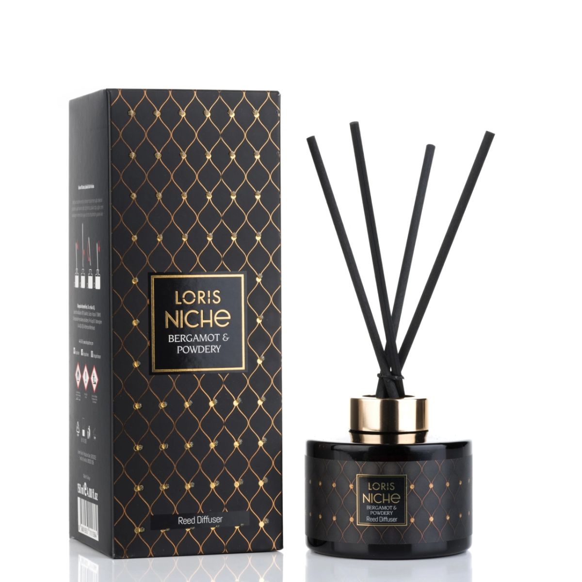 Odorizant cameră cu bețișoare - Loris Niche Bergamot si Powdery - 150ml Engros