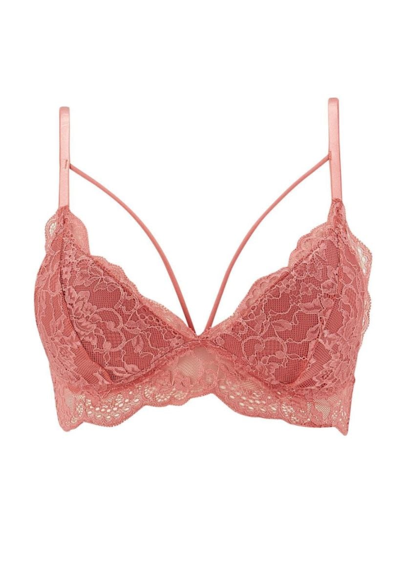 Sutien Damă cu Burete, fără Push-up, Culoare Coral ,Engros