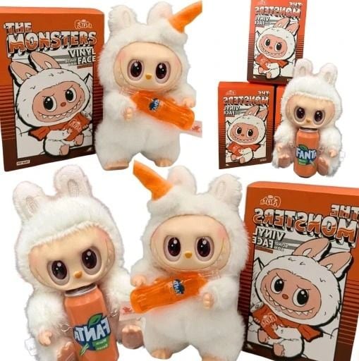 Blindbox cu figurina din plus Bubu super adorabil, orange edition, aprox 18cm, en-gros
