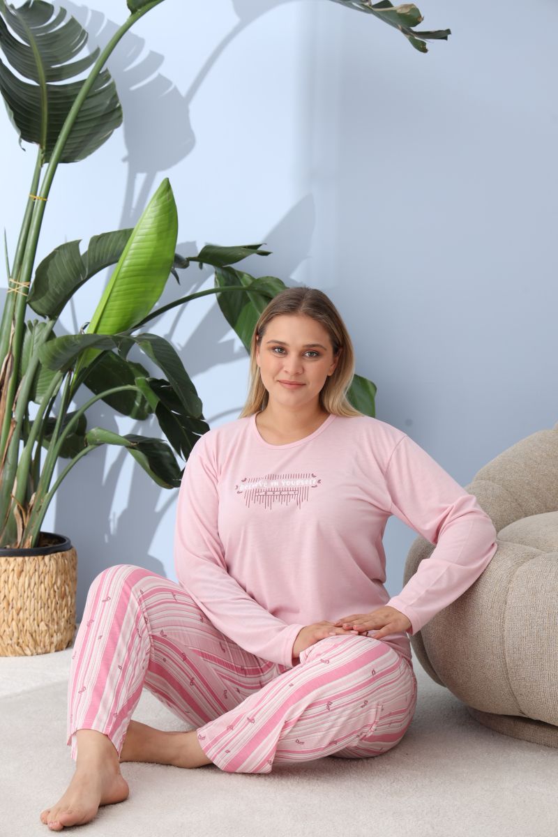 Pijama Dama ,Big Size ,\'BELIEVE IN YOURSELF