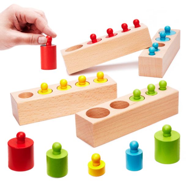 Montessori cilindri din lemn Engros