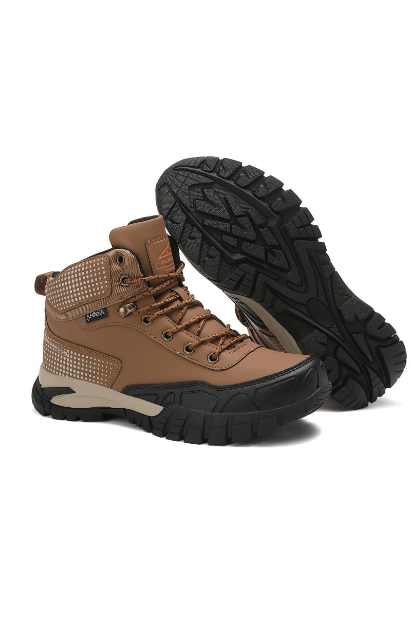 Bocanci Barbat, Protectie Frontala, Inchidere Siret, Piele Ecologica, Engross, Marimi 40-45, 8buc/bax camel
