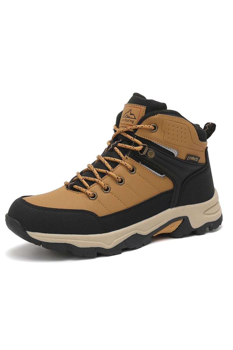 Bocanci Barbat, Talpa Antiderapanta, Piele Ecologica, Inchidere Siret, Engross, Marimi 40-45 , 8buc/bax camel