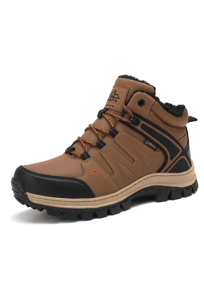Bocanci Imblaniti Barbati, Piele Ecologica, Inchidere Siret, Engross, Marimi 40-45, 8buc/bax camel