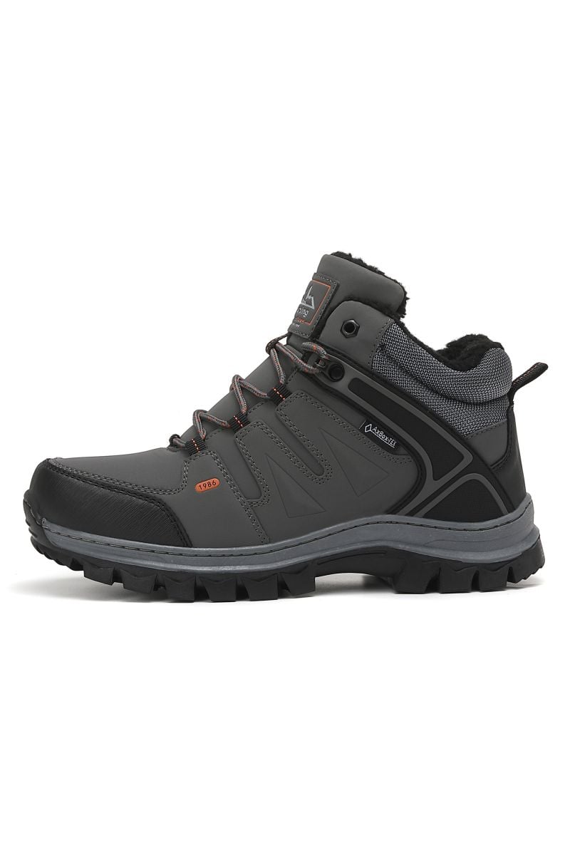 Bocanci Imblaniti Barbati, Piele Ecologica, Inchidere Siret, Engross, Marimi 40-45, 8buc/bax gri