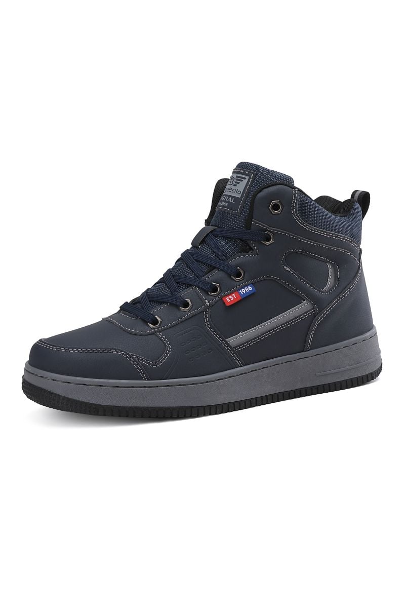 Ghete Imblanite Barbat , Piele Ecologica , Inchidere Siret,Usoare si Comode, Engross, Marimi 40-45, 8buc/bax bleumarin
