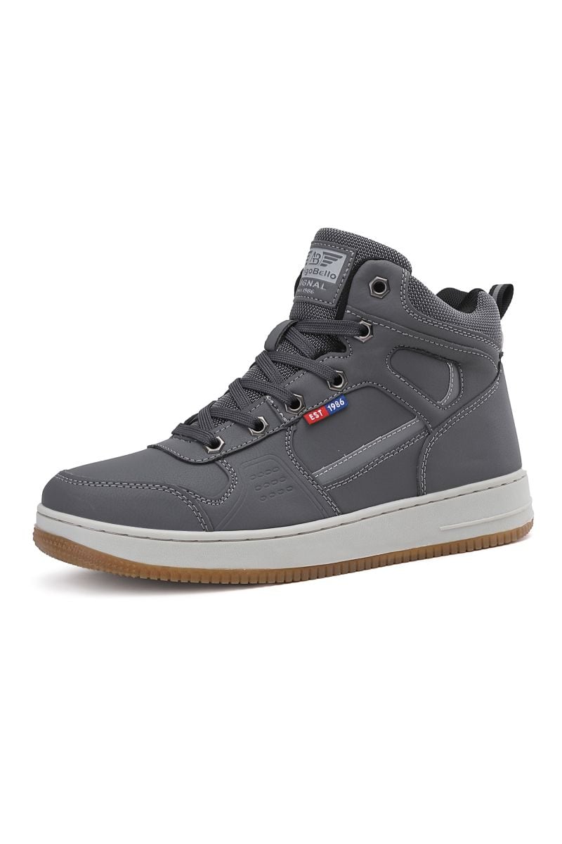 Ghete Imblanite Barbat , Piele Ecologica , Inchidere Siret,Usoare si Comode, Engross, Marimi 40-45, 8buc/bax gri