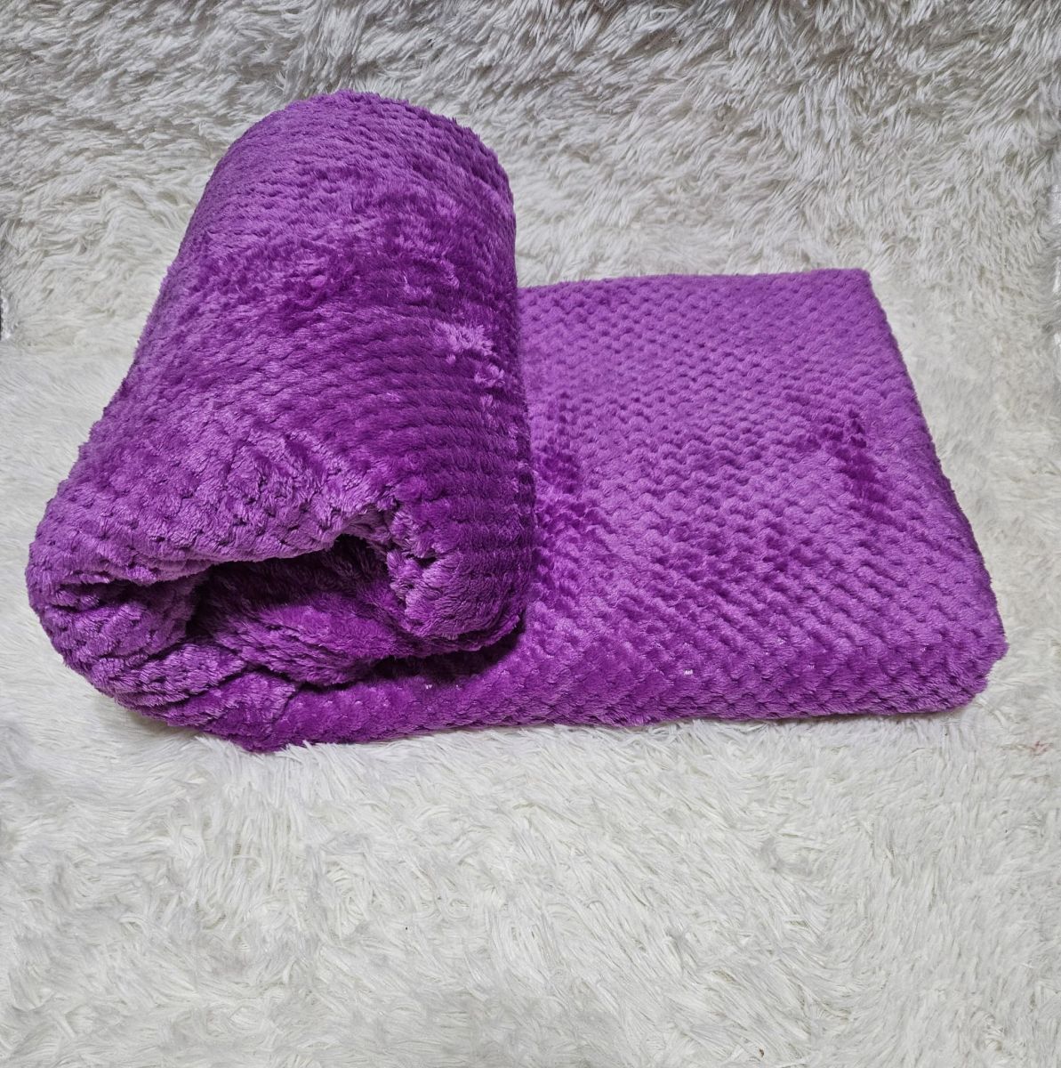 Paturi Gofrate En-Gros, Mov, Material Cocolino de Lux, 200x230 CM, pentru Pat Dublu, UNI