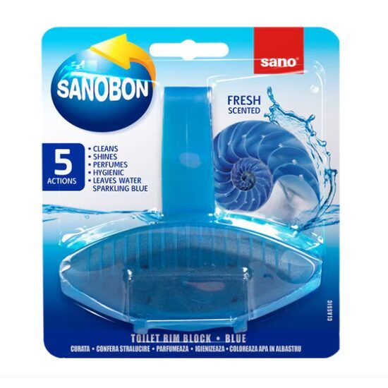 Odorizant solid Sano pentru vasul toaletei, Bon Blue, 55g Engros