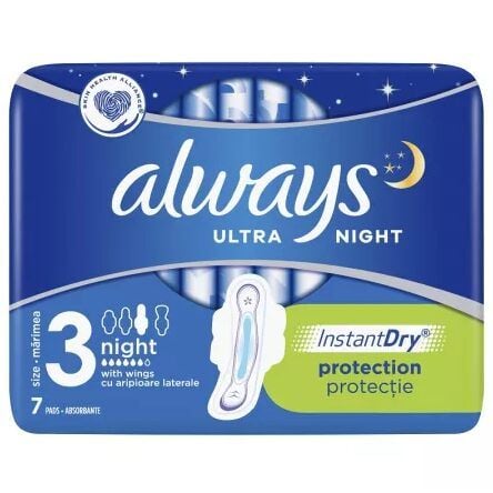 Absorbante Always Ultra Night, 7 bucati, Size 3 Engros