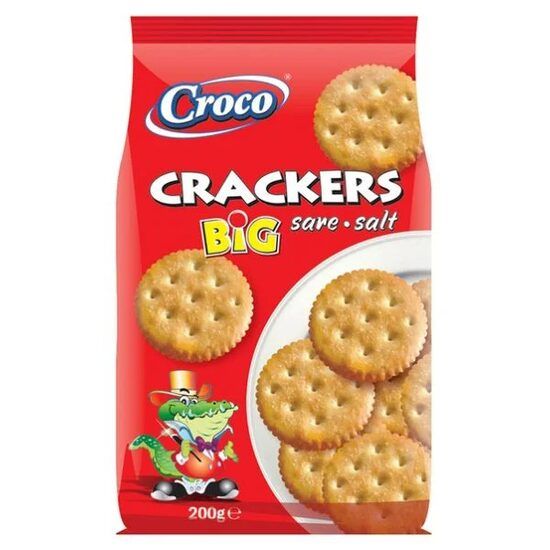 Biscuiti Aperitiv cu Sare Croco Crackers Big, 200g Engros