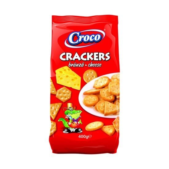 Crackers cu aroma de branza Croco, 400g Engros
