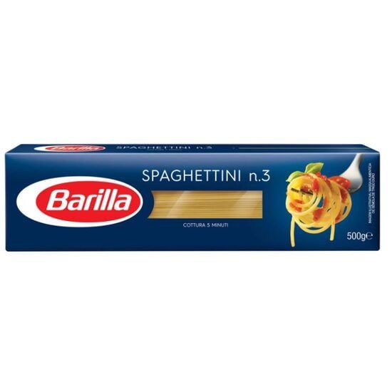 Paste Spaghettini n.3, Barilla 500g Engros