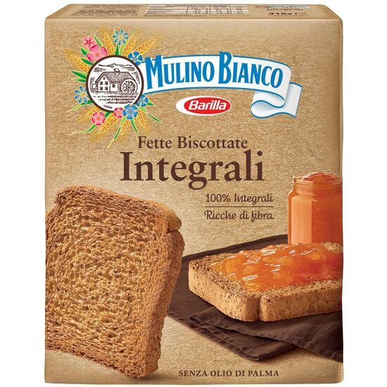 Pâine prăjită felii integrală Mulino Bianco Fette Biscottate, Barilla, 315g Engros