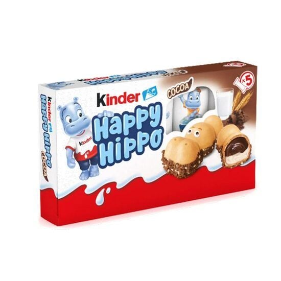 Napolitane cu ciocolata Kinder Happy Hippo, 103.5 g Engros