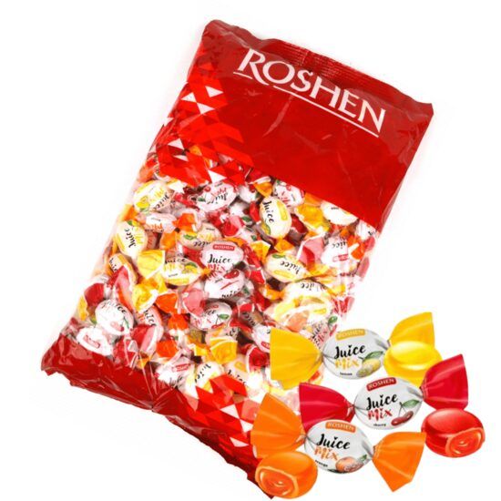 Dropsuri cu suc de fructe Roshen Juice Mix Candies 1kg Engros