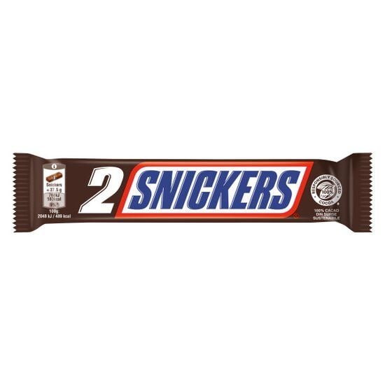Snickers baton ciocolata cu lapte cu arahide proaspat prajite 2 x 37,5 g (75 g) Engros