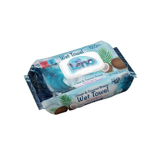 Servetele umede Leno cu parfum de nuca de cocos, 120 bucati Engros