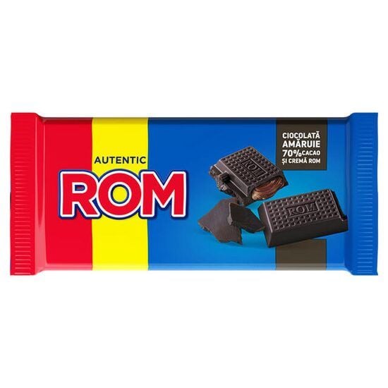 Ciocolata amaruie, 70% cacao, 88 g, Rom - Autentic Engros