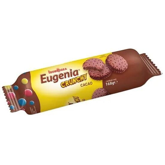 Biscuiti Eugenia Crunchy cu aroma de cacao 168g Engros