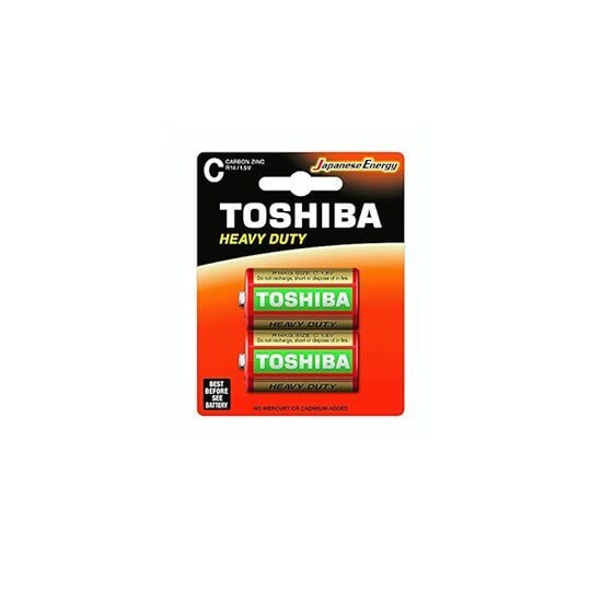 Set 2 baterii heavy duty Zinc Toshiba R14/C Engros