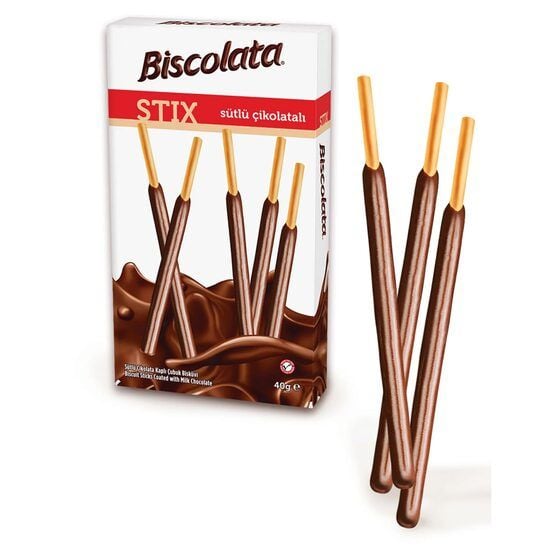 Sticksuri cu ciocolata Biscolata Stix, 40 g, 12 bucati Engros