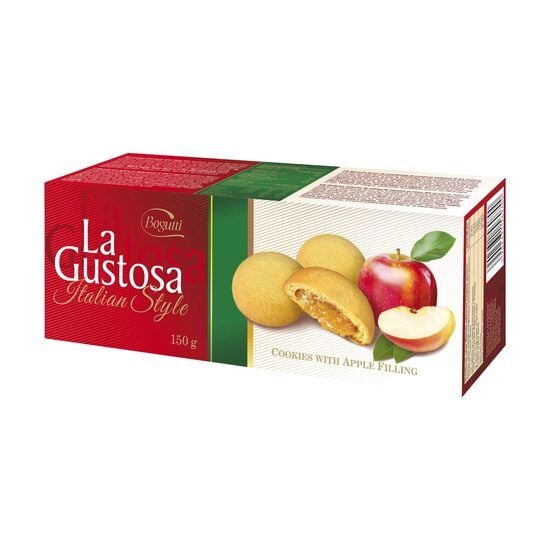 Biscuiti Crocanti La Gustosa, Bogutti, cu Crema de mere, 150 g Engros