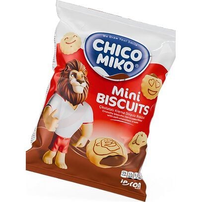 Biscuiti umpluti cu crema de ciocolata Chico Miko 30 g, 24 bucati Engros