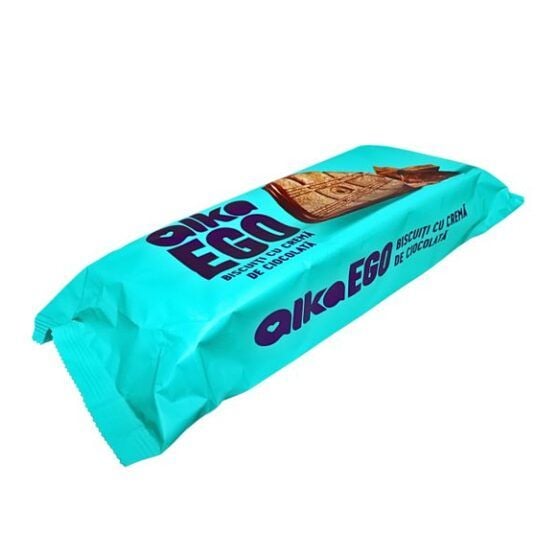 Biscuiti tripleti cu cacao si crema de ciocolata Alka Ego 143g Engros