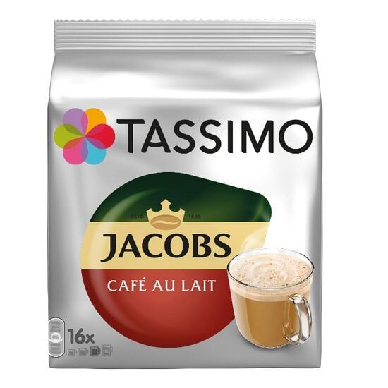 Capsule cafea, Jacobs Tassimo Café au Lait, 16 bauturi x 180 ml, 16 capsule Engros