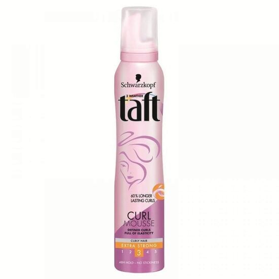 Spuma modelatoare Taft Curl, pentru par cret sau cu bucle, nivel fixare 3, formula vegana, 200 ml Engros