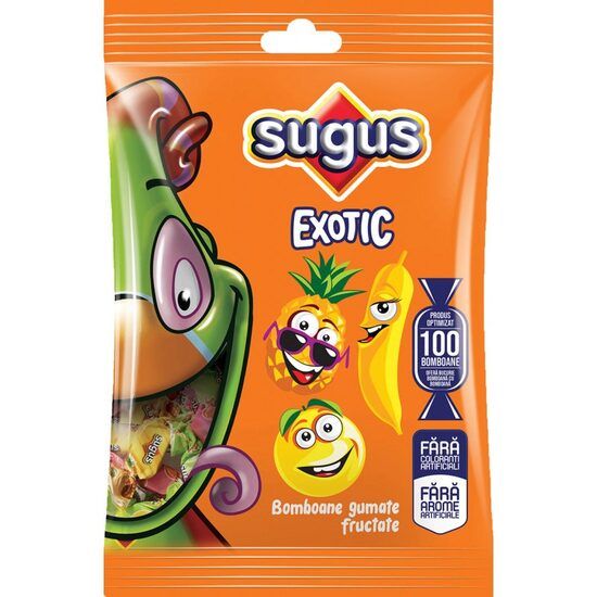 Bomboane Gumate Sugus Exotic, 400 g, cu Aroma de Fructe Exotice Engros