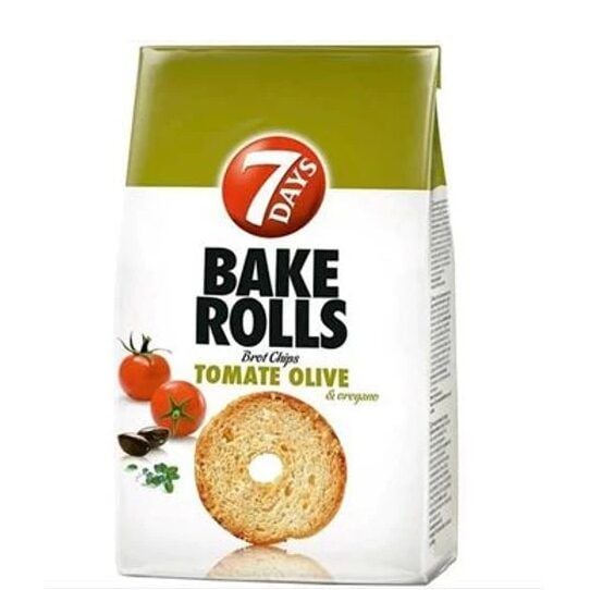 Rondele Bake Rolls cu rosii, masline si oregano, 7 Days , 80 g Engros