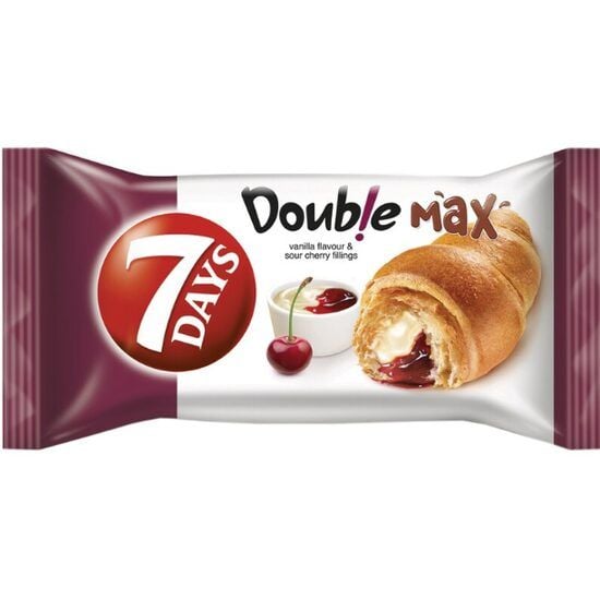 Croissant cu umplutura de visine si vanilie, 7 Day\'s Double, 80g Engros