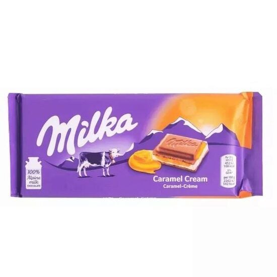 Ciocolata Milka umpluta cu crema caramel 100g Engros