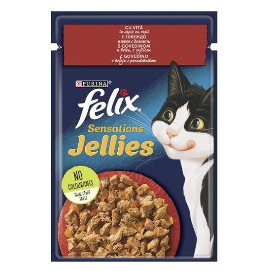 Hrana umeda pentru pisici Felix Sensations Vita si rosii, 85g Engros