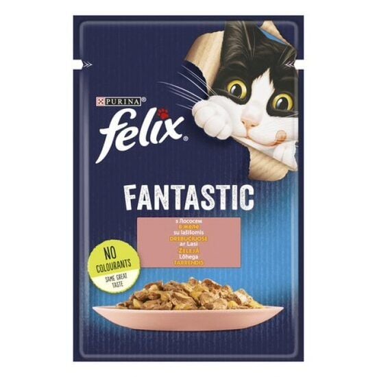 Hrana umeda pentru pisici Felix Fantastic Somon in Aspic, 85g Engros
