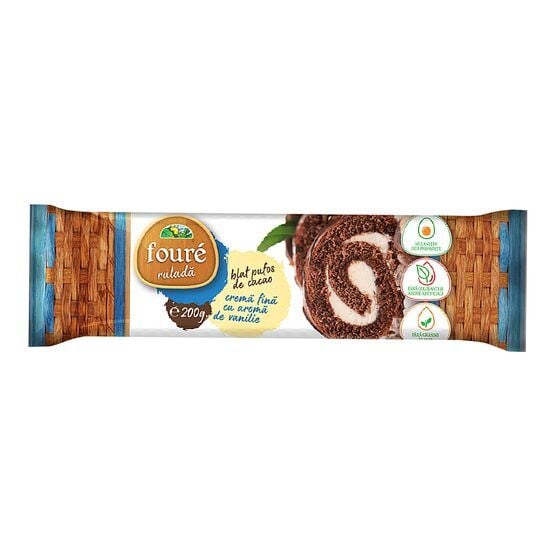 Rulada cu crema de vanilie Foure, 200 g Engros