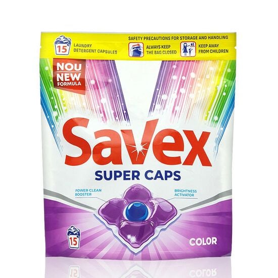 Detergent capsule Savex Premium Caps Color, 15 spalari Engros