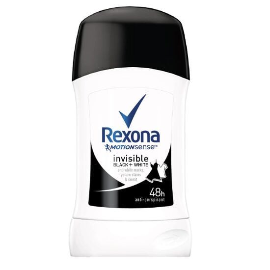Deodorant stick Rexona Invisible on B+W clothes, 40 ml Engros
