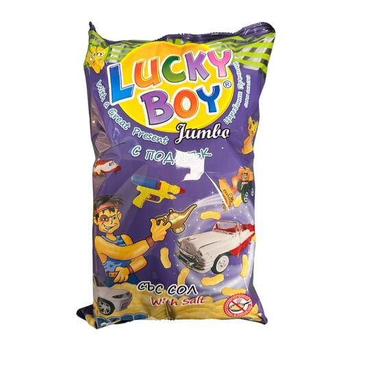 Pufuleți Jumbo 70g cu Surpriză Lucky Boy – Gust și Distracție pentru Băieți Engros