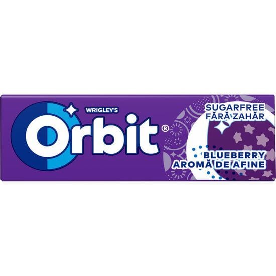 Orbit Blueberry guma de mestecat cu aroma de afine 10 buc 14 g Engros
